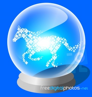 Crystal Ball Of Lucky Horse Stock Image