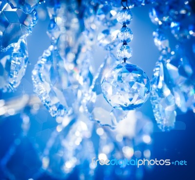 Crystal Chandelier Stock Photo