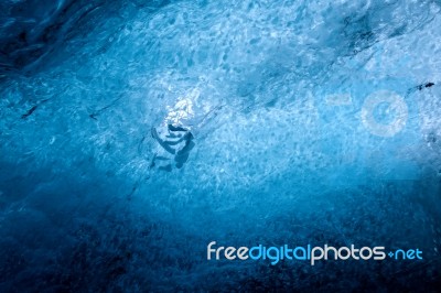 Crystal Ice Cave Near Jokulsarlon Stock Photo