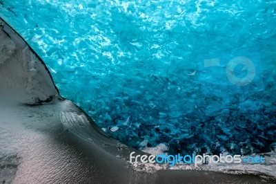 Crystal Ice Cave Near Jokulsarlon Stock Photo