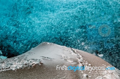 Crystal Ice Cave Near Jokulsarlon Stock Photo