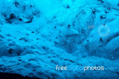 Crystal Ice Cave Near Jokulsarlon Stock Photo