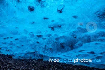 Crystal Ice Cave Near Jokulsarlon Stock Photo