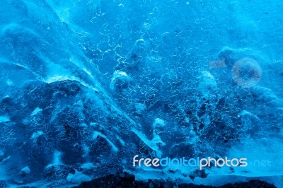 Crystal Ice Cave Near Jokulsarlon Stock Photo