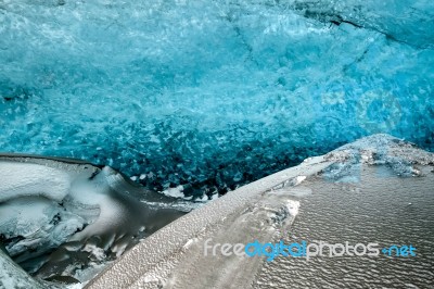 Crystal Ice Cave Near Jokulsarlon Stock Photo