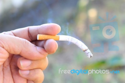 Csmoking Stock Photo