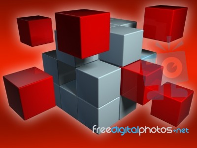 Cube Red Stock Image