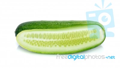 Cucumber Isolated On The White Background Stock Photo