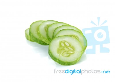 Cucumber Isolated On The White Background Stock Photo