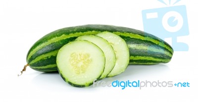 Cucumber Isolated On The White Background Stock Photo