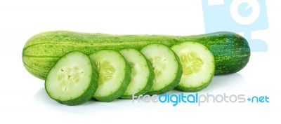 Cucumber Isolated On The White Background Stock Photo