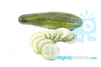 Cucumber On A White Background Stock Photo