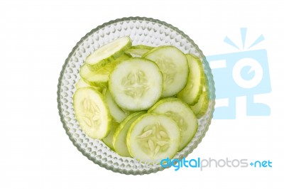 Cucumber On A White Background Stock Photo