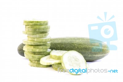 Cucumber On A White Background Stock Photo