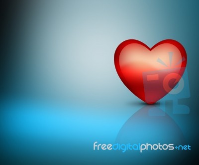 Cuore Sotto Luce Spot Stock Photo