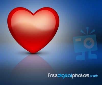 Cuore Su Sfondo Stock Photo