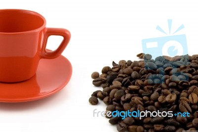 Cup And Coffee Stock Photo