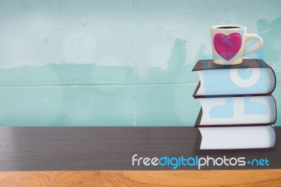 Cup Of Coffee And A Book Stock Photo