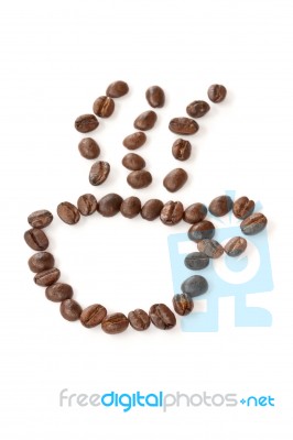 Cup Of Coffee Bean Stock Photo