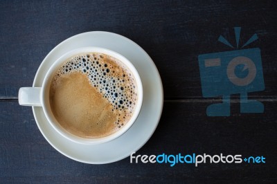 Cup Of Coffee On The Table Stock Photo