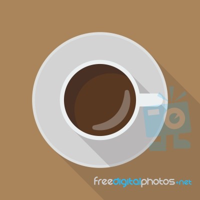 Cup Of Coffee Top View Stock Image