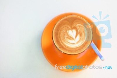 Cup Of Hot Coffee Stock Photo