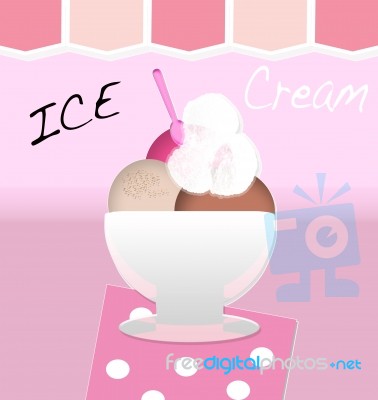 Cup Of Ice Cream Stock Image