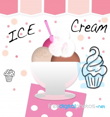 Cup Of Ice Cream Stock Image