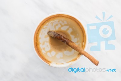 Cup Of Milk Coffee Drink Stock Photo