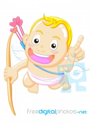 Cupid Kid With An Arrow Stock Image