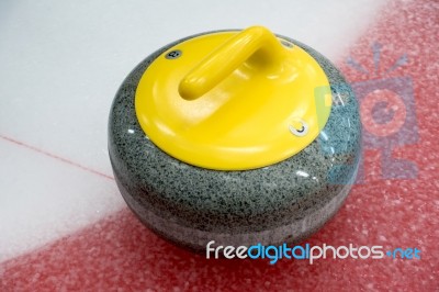 Curling Stone Stock Photo