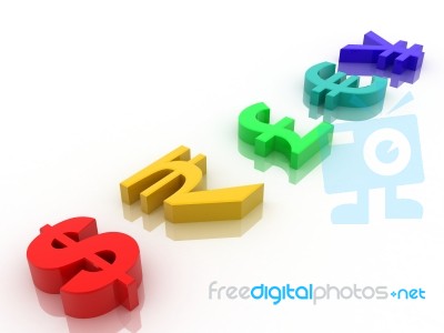 Currencies Symbol Stock Image