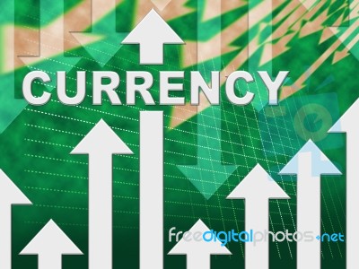 Currency Graph Indicates Fx Trading And Exchange Stock Image