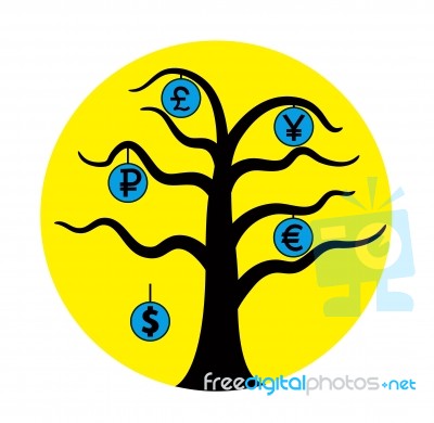 Currency Tree Stock Image