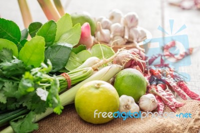 Curry On Wooden Table Stock Photo