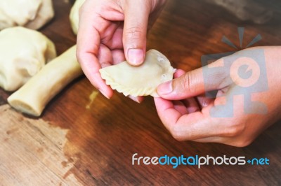 Curry Puff Scene Stock Photo