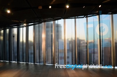 Curtain Background In A Modern Building Stock Photo