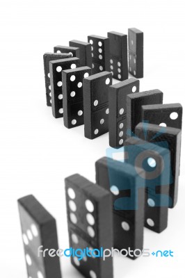 Curve Line Domino Stock Photo