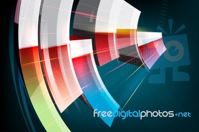 Curved Colors Motion Graphics Stock Image