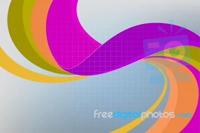 Curvy Colors Concepts Scene Stock Image