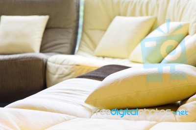 Cushion On Sofa Stock Photo