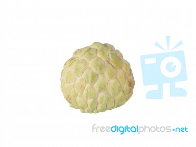 Custards  Isolated White Background. Sweet Fruit Of Thailand  Stock Photo