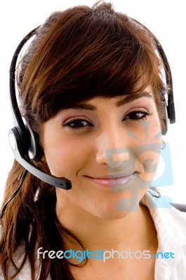 Customer service agent Stock Photo