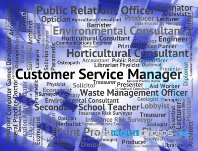 Customer Service Manager Meaning Help Desk And Employment Stock Image