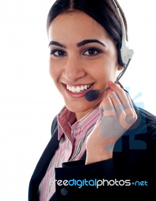 Customer Service Operator Stock Photo