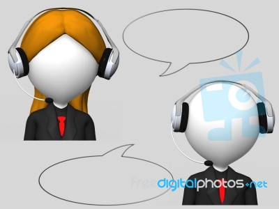 Customer Service Operators Stock Image