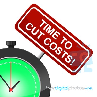 Cut Costs Represents Savings Purchase And Price Stock Image