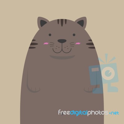 Cute Big Fat Cat Stock Image