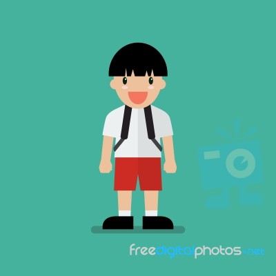 Cute Cartoon Boy Stock Image