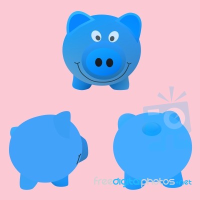 Cute Cartoon Pigs Stock Image